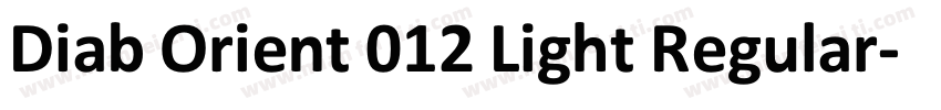 Diab Orient 012 Light Regular字体转换